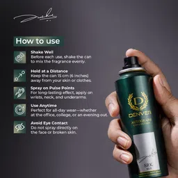 Denver Men SRK Rex Autograph Collection Long Lasting Deodorant Spray - 140 ml image 2