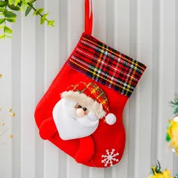 eCraftIndia Green & Red Printed Christmas Socks-picture-45