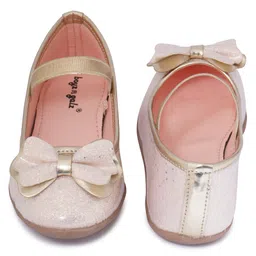 boyz n galz Bow Applique & Glitter Detailed Mary Jane Ballerinas - Pink image 5
