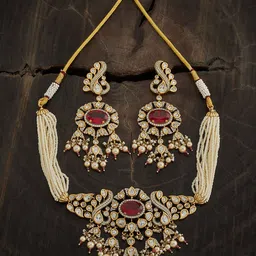 Kushal's Fashion Jewellery Women Kundan-Studded & Beaded Jewellery Set-picture-33
