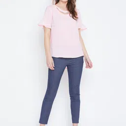 Camey Women Mauve Solid High-Low Top image 5