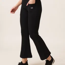 Clovia Black Polyester Solid Trackpants image 4