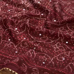 Soch Dark Red Other Embroidered Dupatta image 4