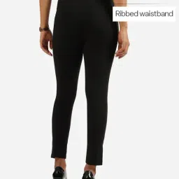 Blissclub Black Blended Regular Fit Pant image 2
