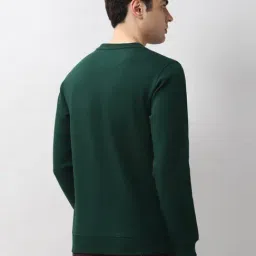 Peter England Green Cotton Regular Fit Sweatshirt image 2