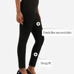 Blissclub Black Blended Regular Fit Pant image 3
