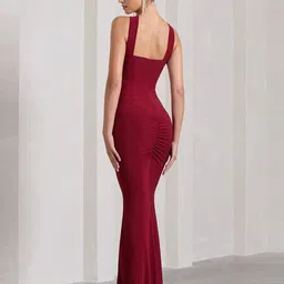 TRAQUILA Halter Neck Bodycon Maxi Dress image 3