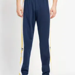 Adidas Originals Blue Regular Fit Striped Trackpants-image-72