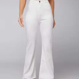 DOLCE CRUDO White Plain Jeans-image-31