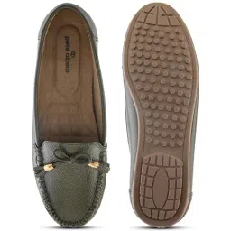 Pelle Albero Women's Green Loafers image 4