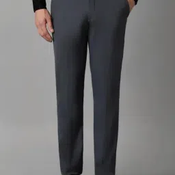 Louis Philippe Grey Slim Fit Trousers-picture-27