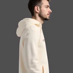 A Skating Monk by Woodland Beige Regular Fit Solid Hoodies image 3