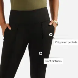 Blissclub Black Blended Regular Fit Pant image 5