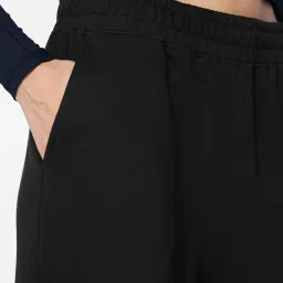 The Souled Store Black Cotton Flare Fit Trackpants image 4