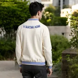 A Skating Monk by Woodland Off White Regular Fit Solid Sweatshirts image 4