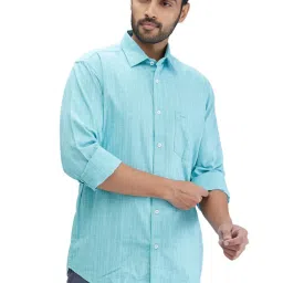 Colorplus Green Tailored Fit Texture Shirt image 4