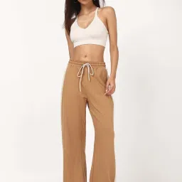Bewakoof Brown Flare Fit Trackpants image 4