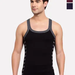 Sporto by Macho Pack Of 3 Cotton Striped Undershirt Gym Vest-picture-35