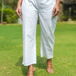 Akiso Blue Hand Block Printed Straight Pants image 4