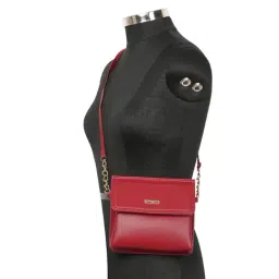 Fastrack MTO MTS Maroon Textured Medium Sling Handbag image 4