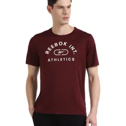 Reebok Maroon Round Neck T-Shirt-image-27