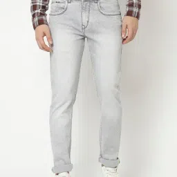 Crimsoune Club Grey Slim Fit Heavily Washed Jeans-image-73