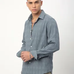 VASTRADO Core Fashion Grey Textured Shirt image 4