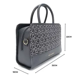 TOMMY HILFIGER Navy & White Logo Medium Satchel image 4