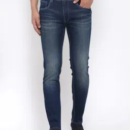 Pepe Jeans Dark Blue Cotton Regular Fit Jeans-image-58