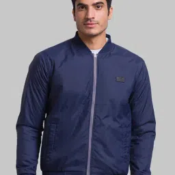 Parx Blue & Navy Regular Fit Reversible Jacket-picture-12