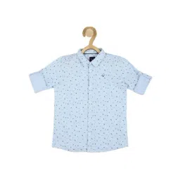 Allen Solly Junior Blue Cotton Printed Full Sleeves Shirt-image-14