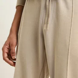 studiofit men Studiofit by Westside Beige Relaxed-Fit Cotton Blend Track Pants image 4