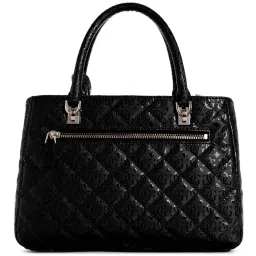Guess Black Quilted Bessey Luxury Satchel Bag image 4