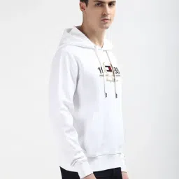 Tommy Hilfiger White Cotton Regular Fit Logo Printed Pullover image 4