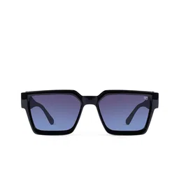 Woggles Unisex Blue Lens & Black Wayfarer Sunglasses with image 4