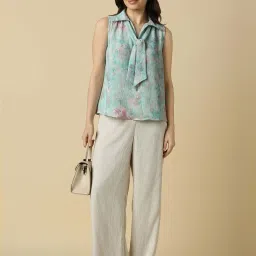 Allen Solly Blue Regular Fit Printed Top image 4