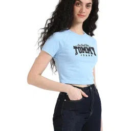 Tommy Hilfiger Vessel Blue Logo Regular Fit T-Shirt image 4