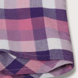 Elle Kids Pink & Purple Chequered Skirt image 4