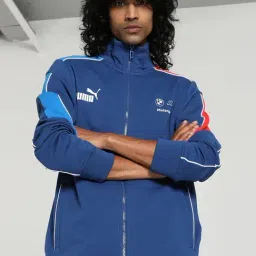 Puma BMW M Motorsport MT7+ Blue Cotton Regular Fit Self Pattern Sports Jacket-picture-17