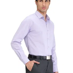 Raymond Violet Slim Fit Self Pattern Shirt image 4