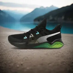 Puma Men's SOFTFOAM Black & Scuba Blue Running Shoes-picture-43