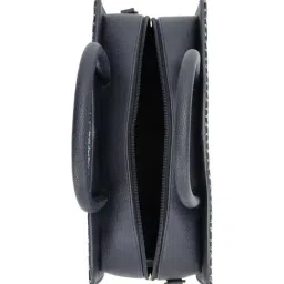 TOMMY HILFIGER Navy & White Logo Medium Satchel image 3