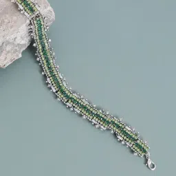 Sohi Green Crystal Choker Necklace for Women-image-41