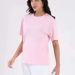 Madame Pink Cotton Regular Fit T-Shirt image 3