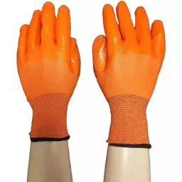 BRALA Rubber Cut Resistant Gloves Orange Color, M Size (Pack of 36 Pair)-picture-31