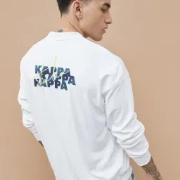 Kappa White Relaxed Fit Printed Sweatshirt image 2