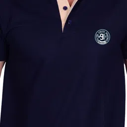 LA MILANO Men Polo Collar Applique Slim Fit T-shirt image 2