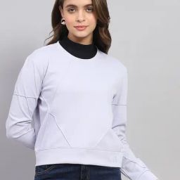 Rock.it by Monte Carlo Women Solid Regular Fit Round Neck Full Sleeve Sweatshirt-picture-8