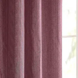 Saral Home Mehroon Cotton Plain Curtain image 4