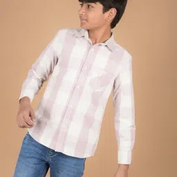 Crimsoune Club Boys Pink Checks Shirt-picture-38